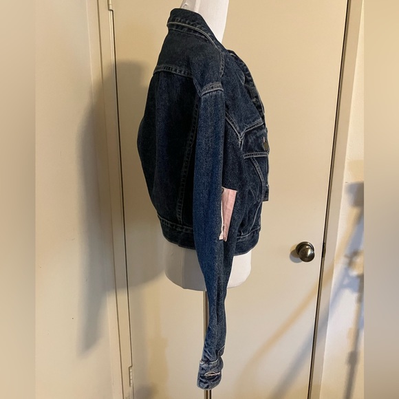 Vintage 80s Patchwork Denim Guess Jeans Jacket Size Small - Picture 7 of 16